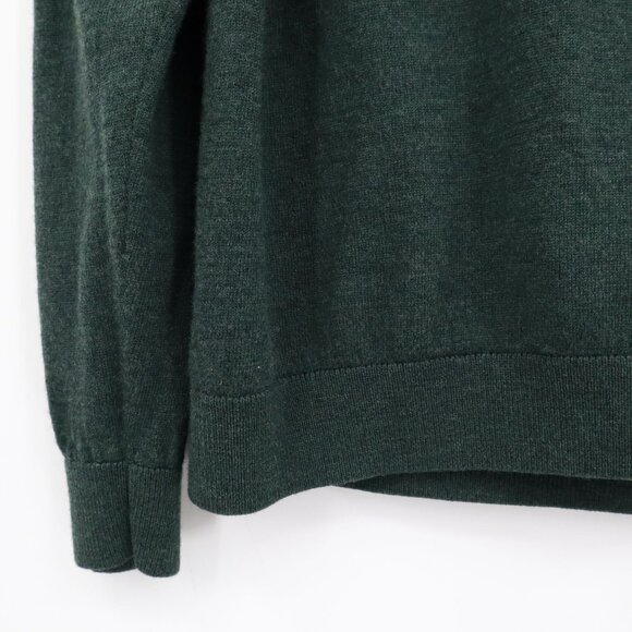 Hart Schaffner Marx Merino Wool Sweater Men XL Green Quiet Luxury Classic Preppy - Picture 10 of 16